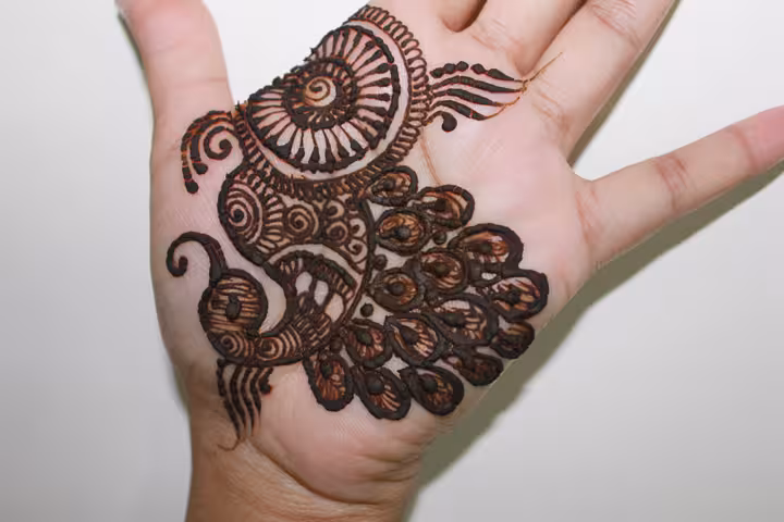 peacock mehndi designs