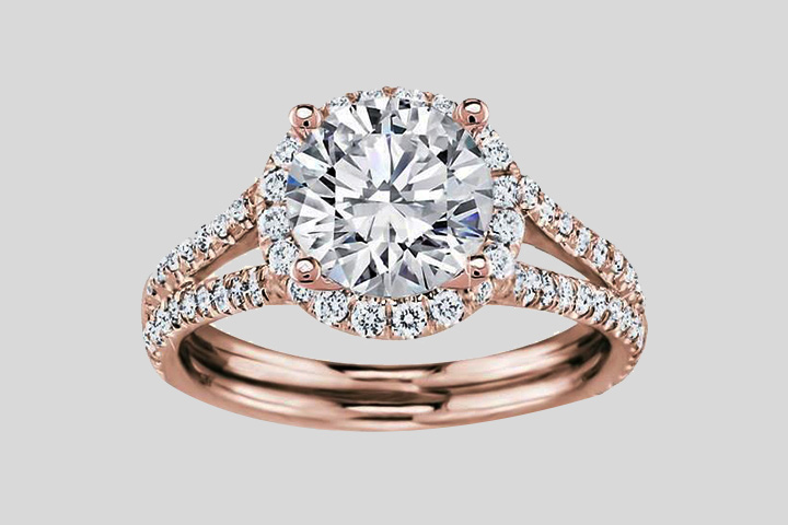 Rose Gold Engagement Rings - Adiamor's French Cut Diamond Engagement Ring