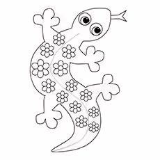 Gecko Coloring Pages - Animated Gecko