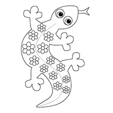 Gecko Coloring Pages - Animated Gecko