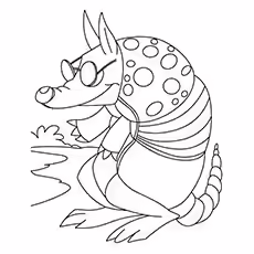 Armadillo Coloring Pages - Armadillo Feeling Cold Armadillo Feeling Cold
