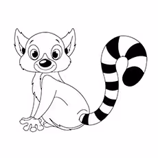 Baby Lemur Coloring Page