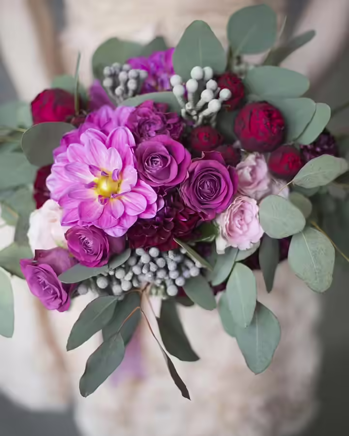 Wedding Bouquets - Blood Burgundy Wedding Bouquets - Blood Burgundy