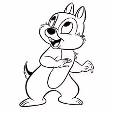 Chipmunk Coloring Pages - Chip