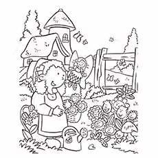 Daisy Garden Coloring Sheet Daisy Garden Printable Coloring Page