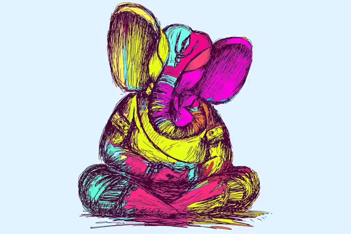 Writing different names of Ganesha as Ganesh Chaturthi activity for kids Writing different names of Ganesha as Ganesh Chaturthi activity for kids