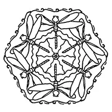 Dragonfly Coloring Page - Dragonfly Mandala