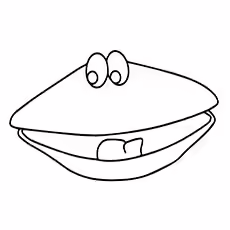 Clam Coloring Page - Happy Clam