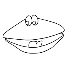 Clam Coloring Page - Happy Clam