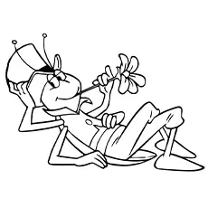 Grasshopper Coloring Page - Hop