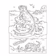Iguana Coloring Page - Marine Iguana Iguana Coloring Page - Marine Iguana