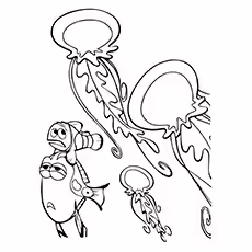 Marlin Dory And Jellyfish Marlin, Dory, And Jellyfish to Color Free