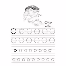 Otter Coloring Page - O For Otter Otter Coloring Page - O For Otter