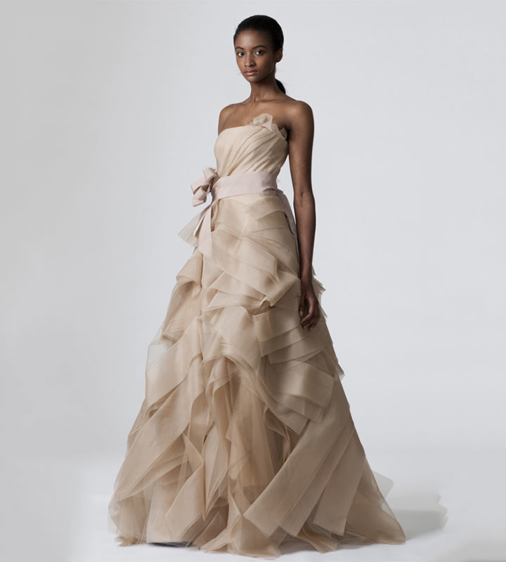 Vera Wang Wedding Gowns - Pale Brown Wedding Gown