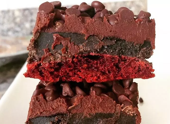 Red Velvet Oreo Truffle Brownies