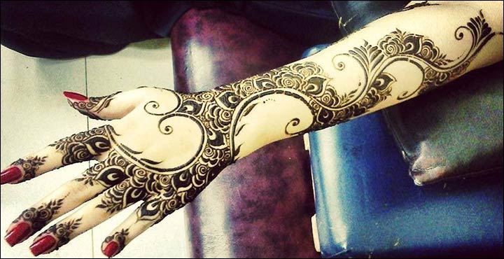Unruly Vines Arabic Bridal Mehndi Design for Hands