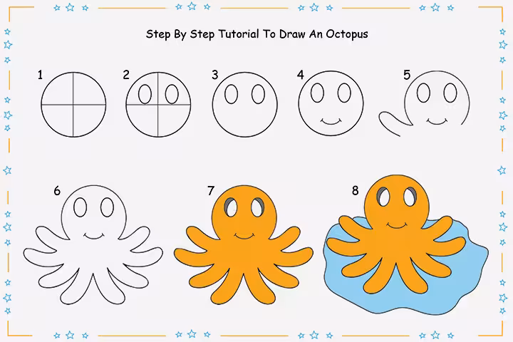 How To Draw An Octopus - Step By Step Tutorial How To Draw An Octopus - Step By Step Tutorial