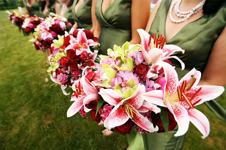 Wedding Bouquets - The Exotic Reds Wedding Bouquets - The Exotic Reds