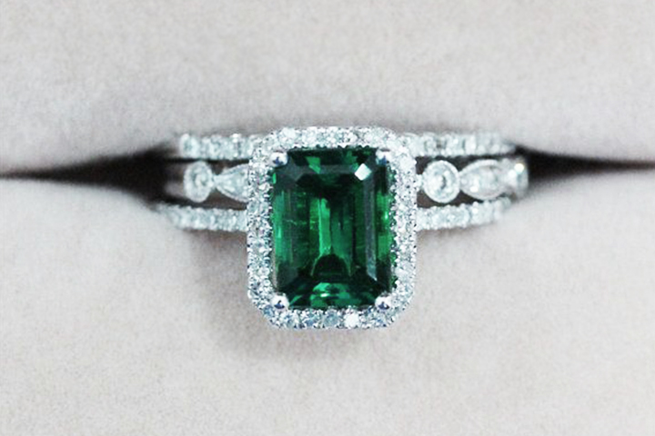 Emerald Engagement Rings - The Three Ringed Emerald