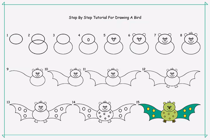 how to draw a bird for kids how to draw a bird for kids