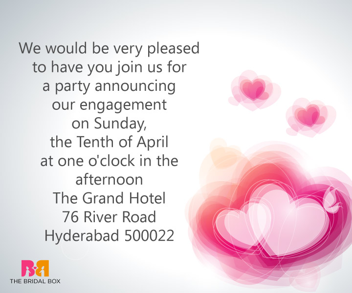 Indian Engagement Invitation Wording - The Afternoon Session