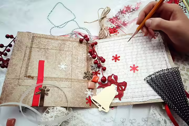 Christmas Card Ideas For Kids - Christmas Card With Decorative Tassles Christmas Card Ideas For Kids - Christmas Card With Decorative Tassles