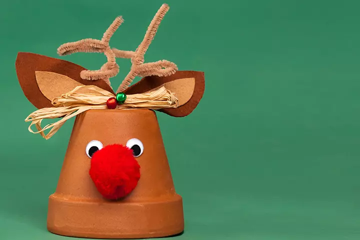 Christmas Craft Ideas For Kids - Flowerpot Reindeer