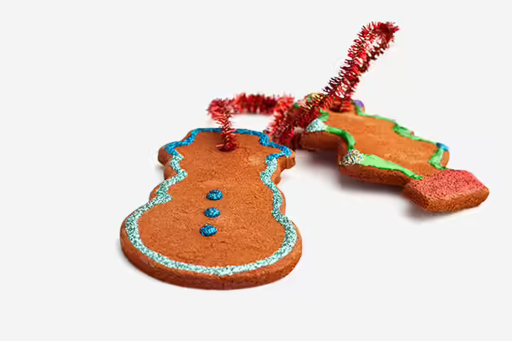 Christmas Craft Ideas For Kids - Gingerbread Cookie Ornaments Christmas Craft Ideas For Kids - Gingerbread Cookie Ornaments