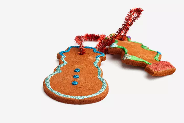 Christmas Craft Ideas For Kids - Gingerbread Cookie Ornaments