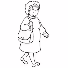Grandma Caillou Grandma to Color