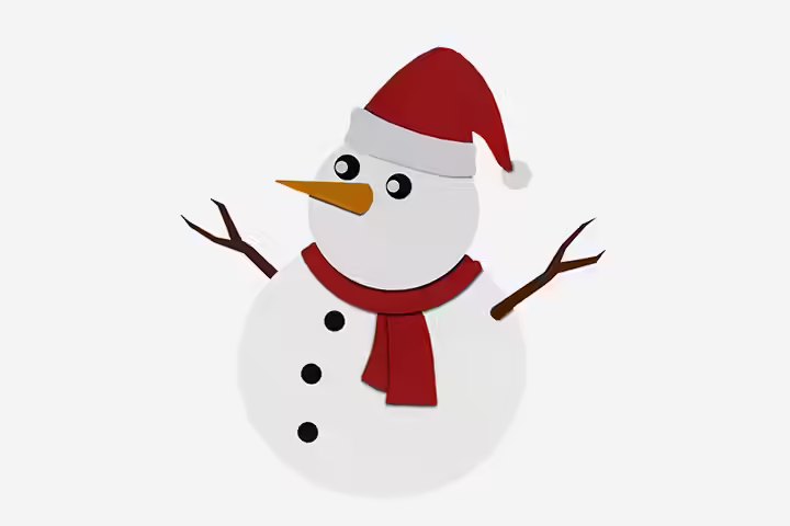 Christmas Craft Ideas For Kids - Paper Snowman Tag Christmas Craft Ideas For Kids - Paper Snowman Tag