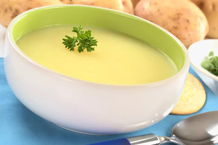 Potato And Cream Soup lunch idea for toddlers