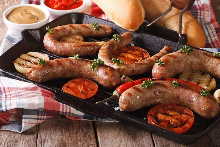 Dinner Recipes That Kids Can Make - Sausage And Vegetables With Garlic