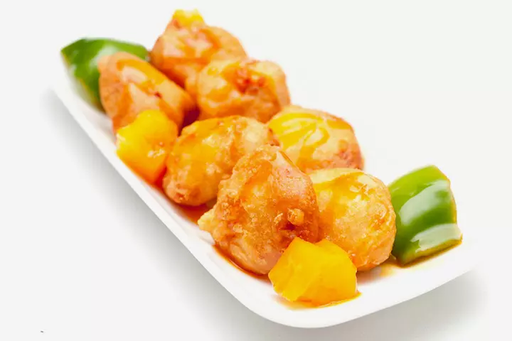 Soya Nuggets With Green Pepper lunch idea for toddlers