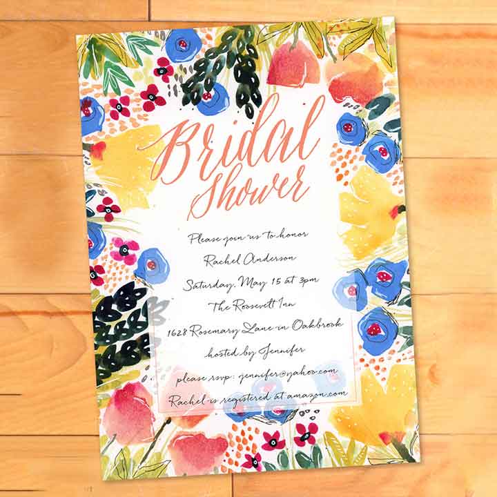 Bridal Shower Invitations - The Wildflower Invite