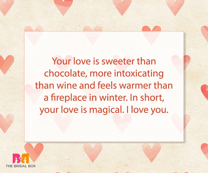 Cute Love Messages For Him - Your Love Is Magical