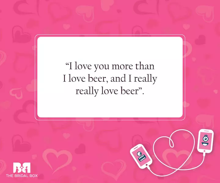 Beer Love - Funny Love SMS For Girlfriend