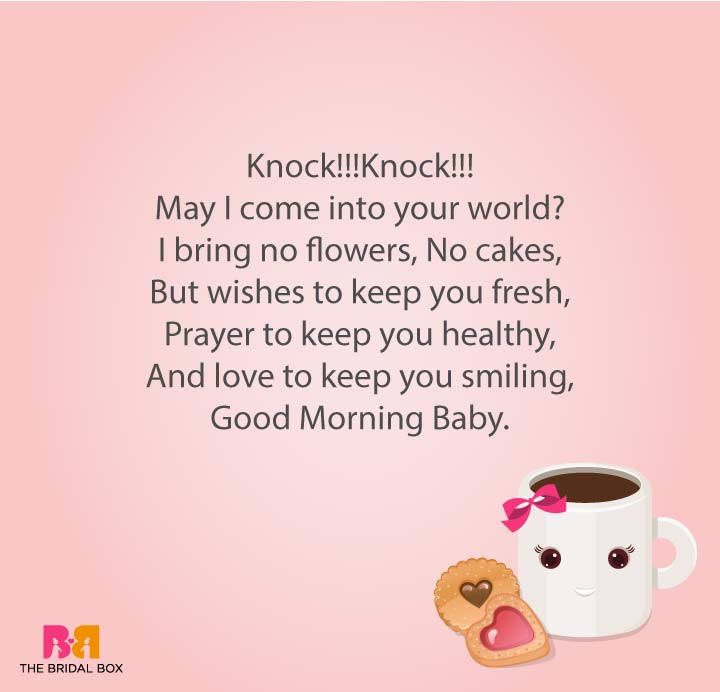 Good Morning Love Sms For Girlfriend - Knock Knock