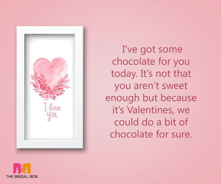 Chocolate Valentine Day Love Messages. 