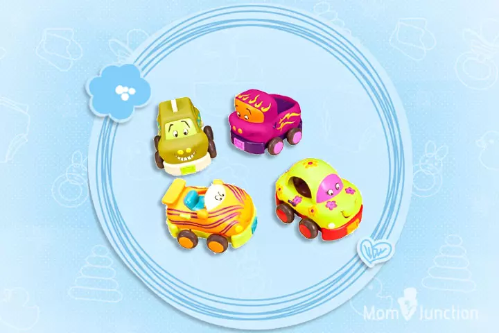 Christmas Gifts For Babies - B. Wheeee-ls Soft Cars - Set of 4