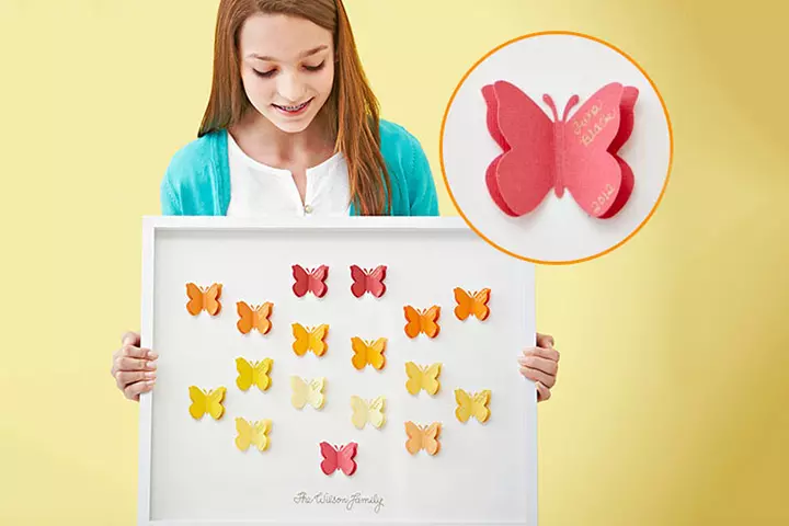 Butterfly Mother's day crafts and greetings for kids