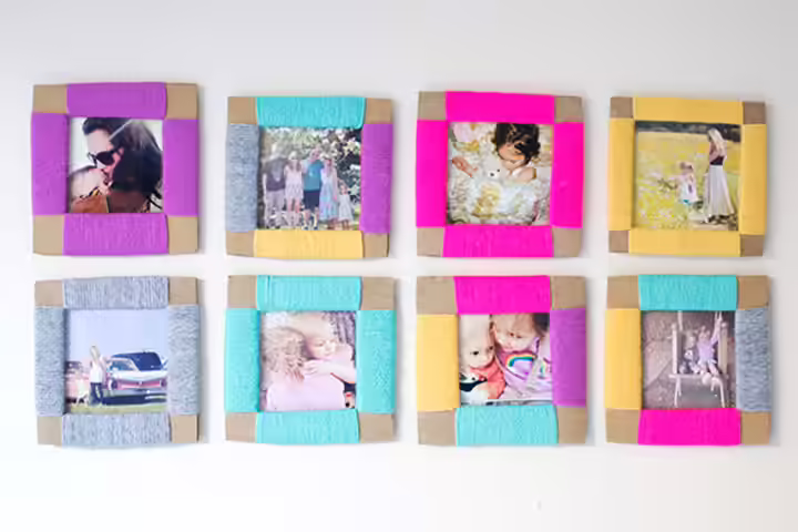 Cardboard frame Mother's day crafts and greetings for kids Cardboard frame Mother's day crafts and greetings for kids
