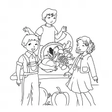 Children Celebrating Harvest