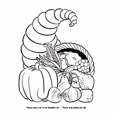 Harvest Coloring Pages - Cornucopia Harvest Coloring Pages - Cornucopia