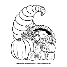 Harvest Coloring Pages - Cornucopia