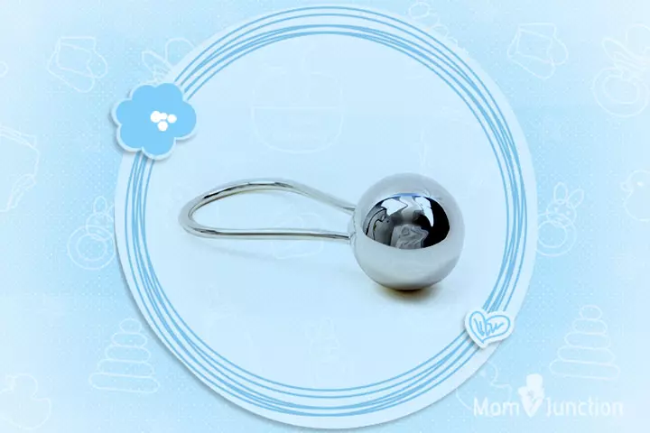 Christmas Gifts For Babies - Elongated Rattle In Silver