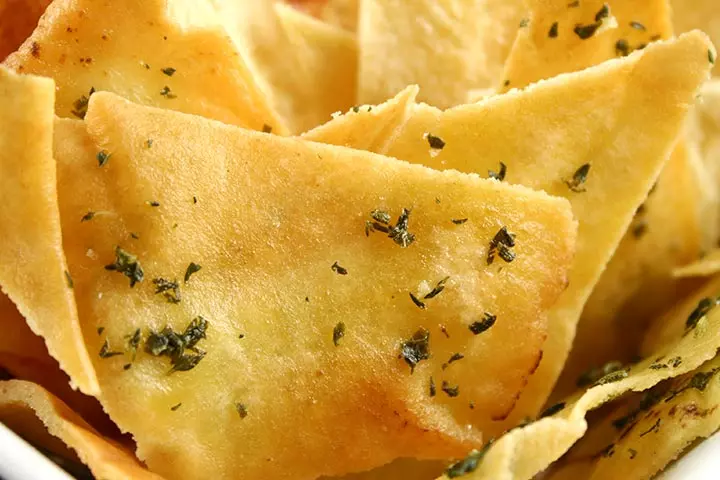 Whole Grain Recipes For Kids - Garlic Herb Pita Chips