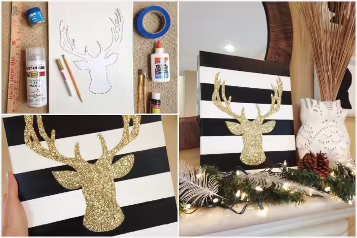 Christmas Crafts For Teens - Glitter Deer Head Christmas Crafts For Teens - Glitter Deer Head