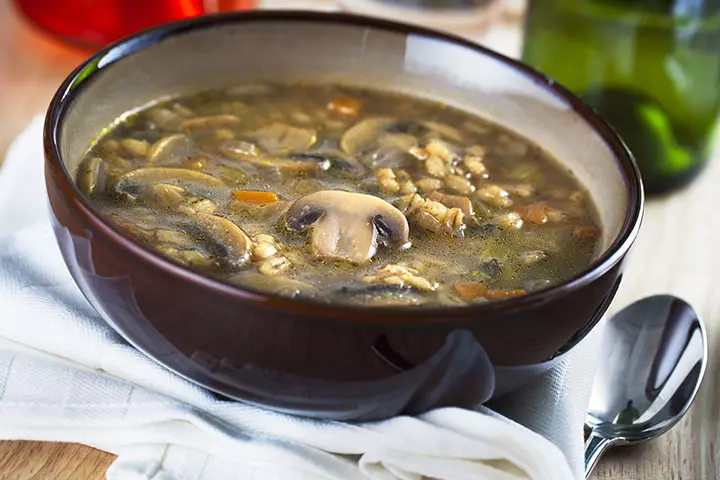 Whole Grain Recipes For Kids - Mushroom And Barley Soup