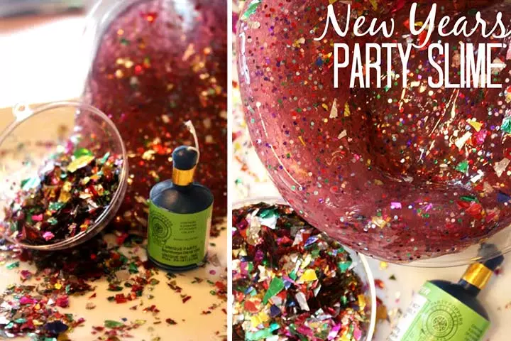 New Years Activities For Kids - New Year’s Celebration Slime